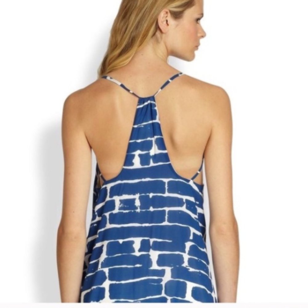 {Alice & Olivia} Blue Distressed Brick Fierra